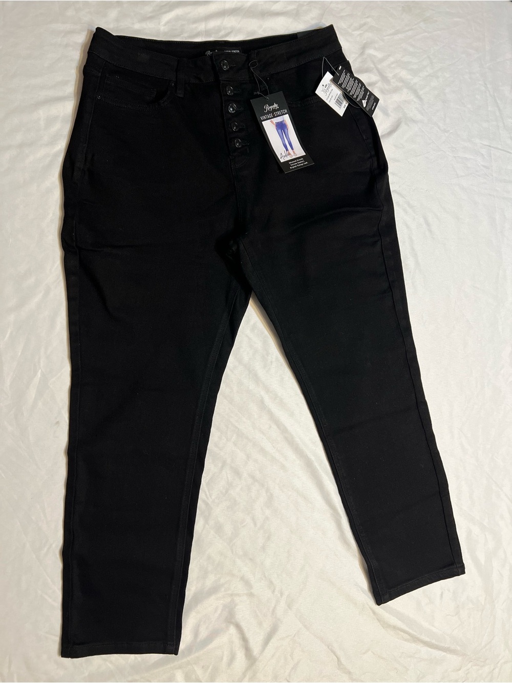 Royalty For Me Black High-Rise Button-Front Jeggings